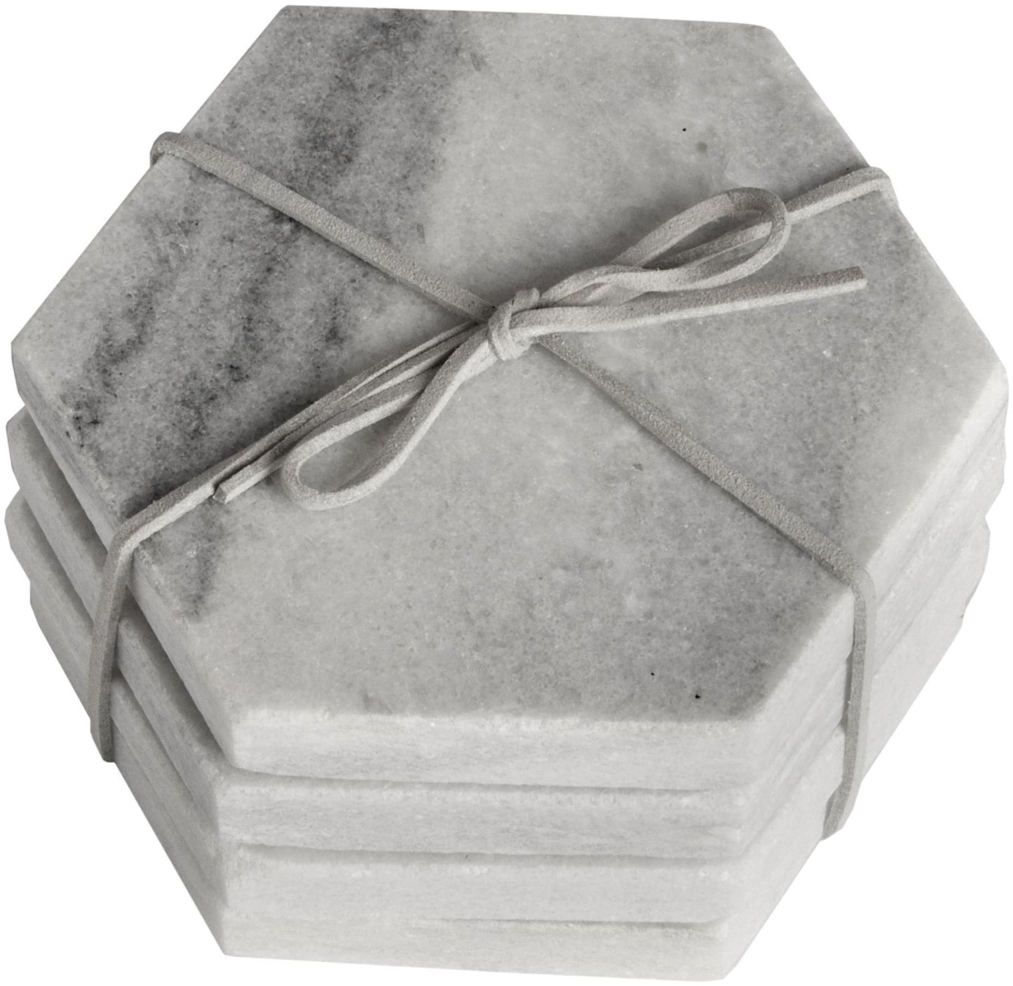 Grey Marble Hexagonal Coasters