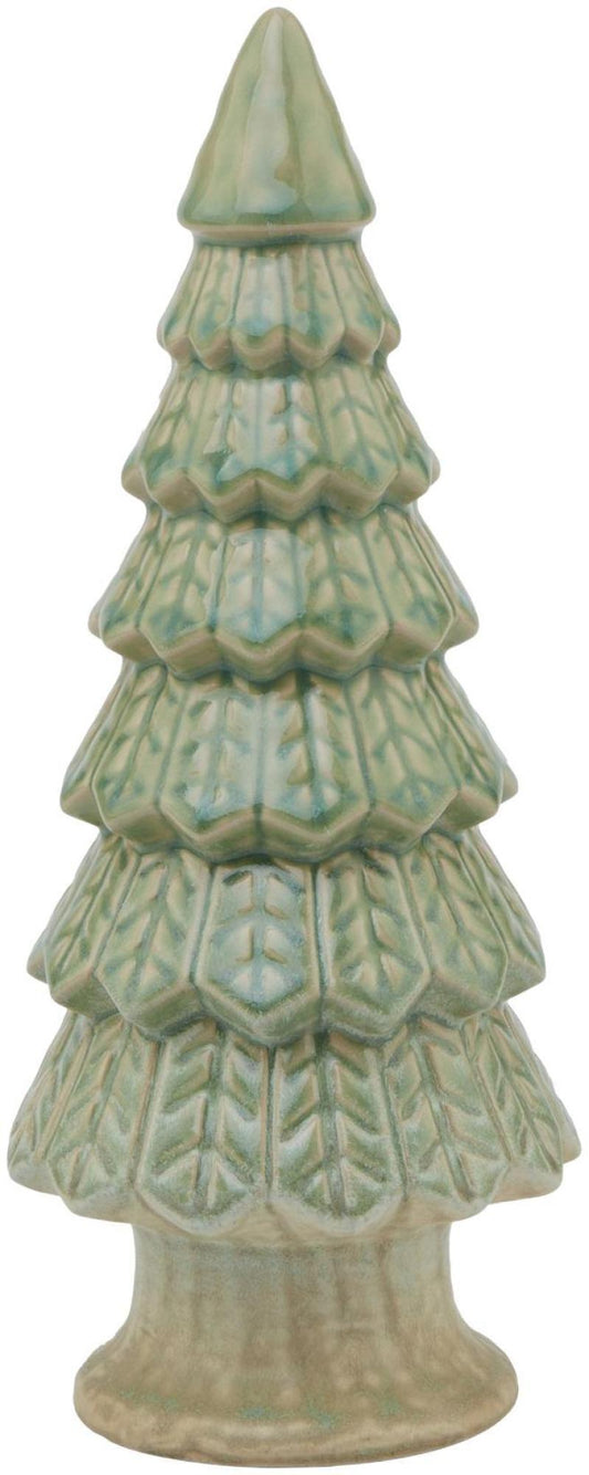 Light Green Ceramic Fir Tree with Base