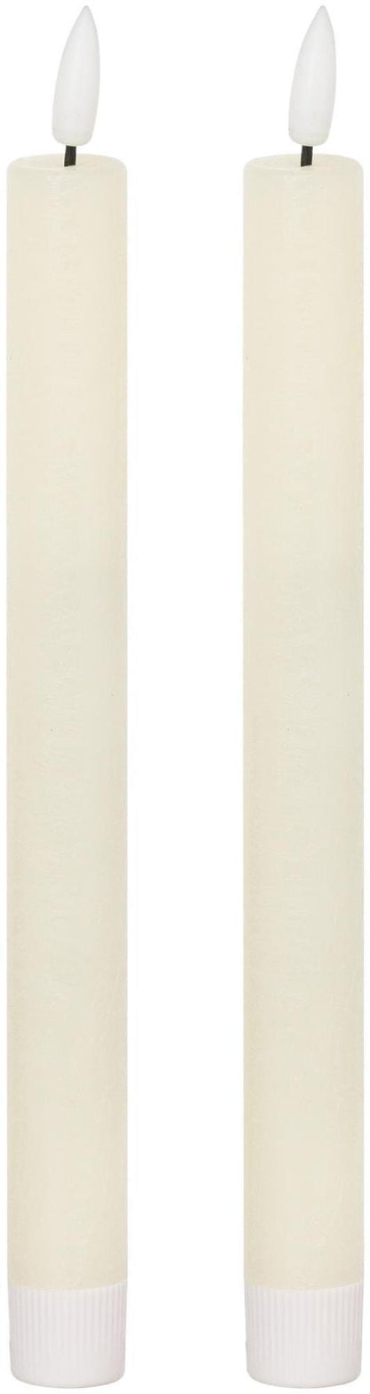 Luxe Natural Glow Ivory Led Dinner Candles