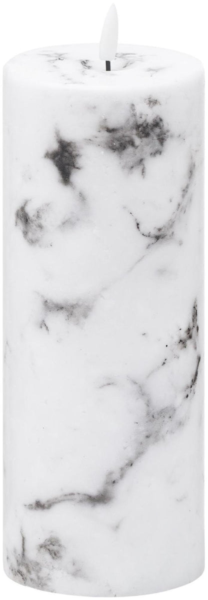 Luxe Natural Glow Marble Effect Led Candle - 20885