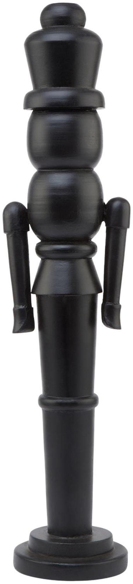 Minimalist Black Wood Large Nutcracker Decoration