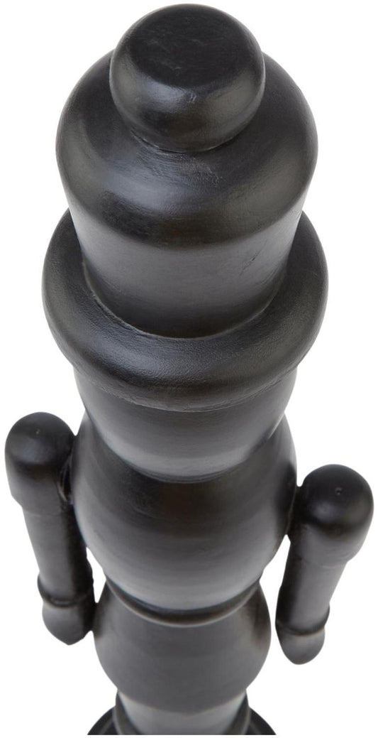 Minimalist Black Wood Nutcracker Decoration