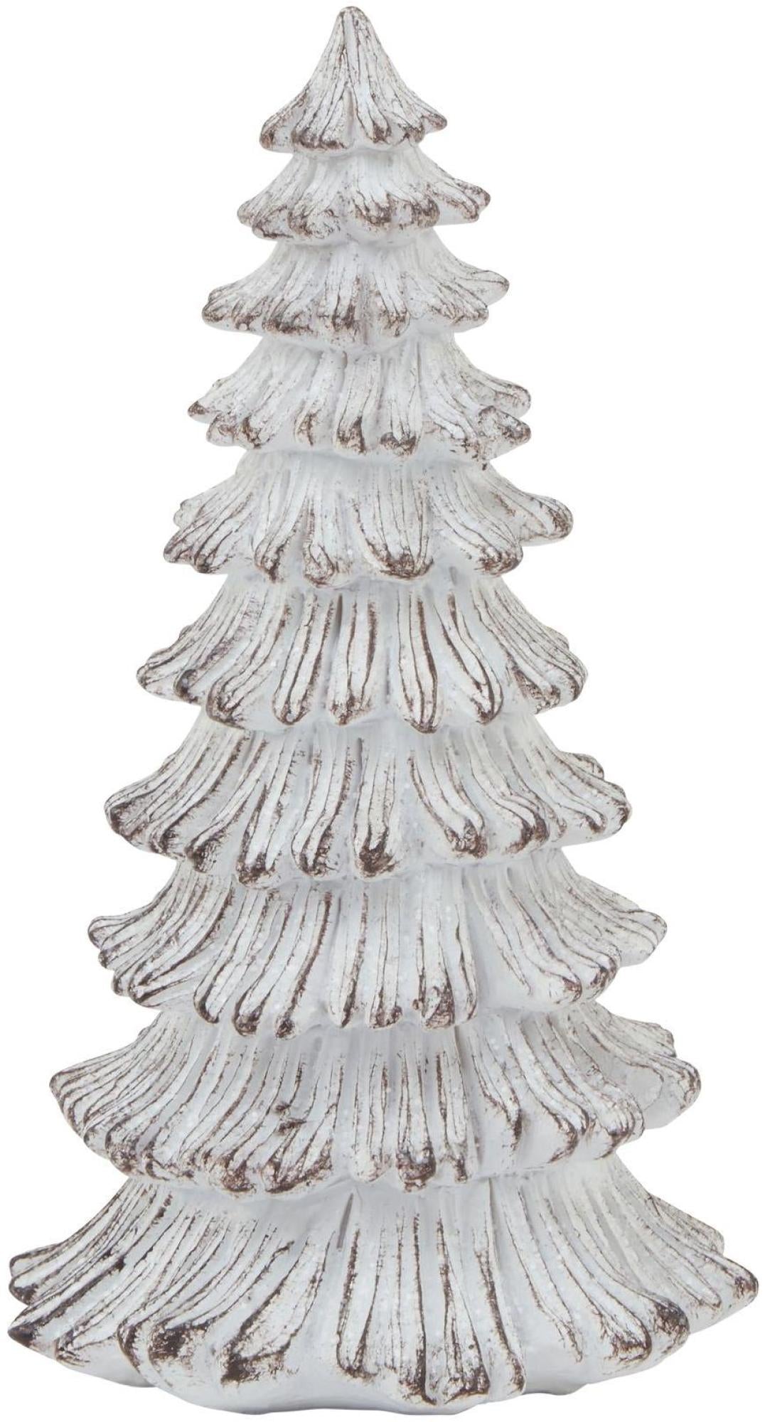 Resin Small Snowy Fir Tree Sculpture