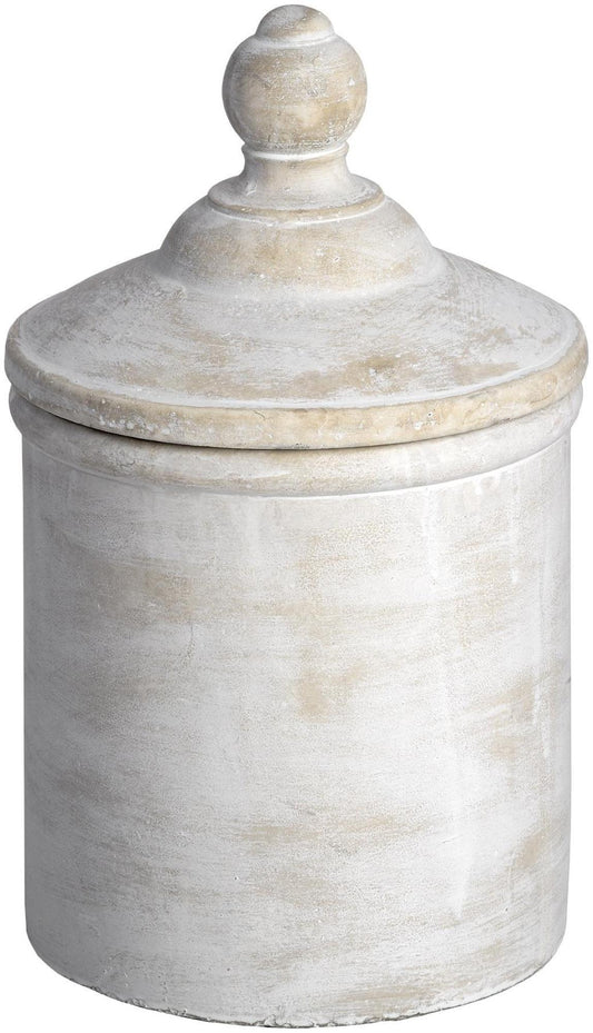 White Stone Large Antique Cannister