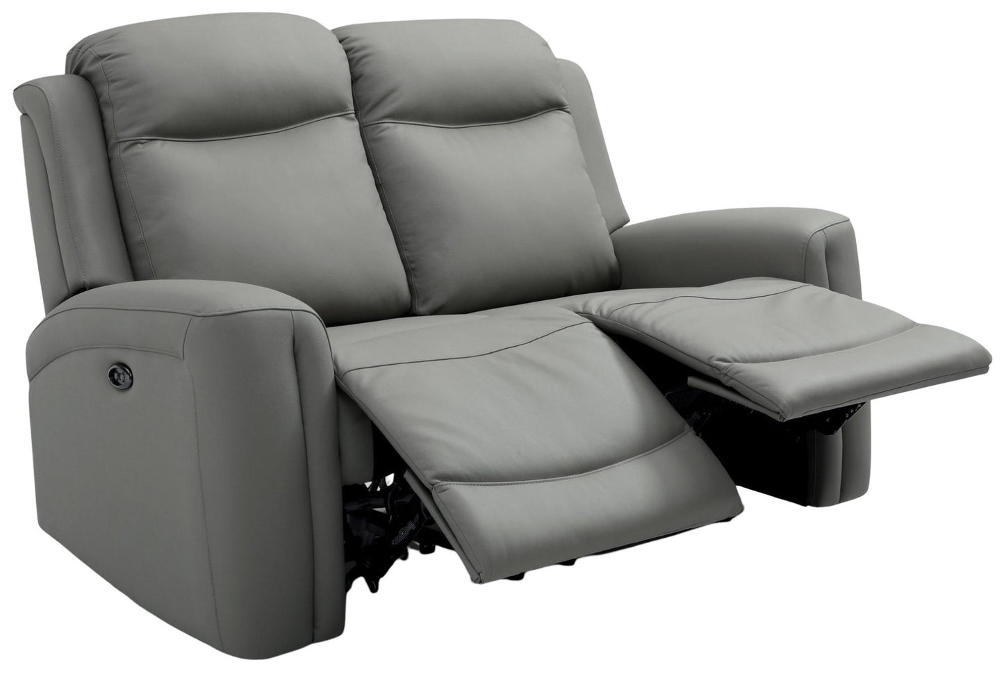 Henley Grey Leather 2 Seater Electric Recliner Sofa