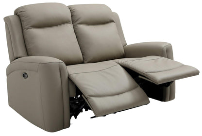 Henley Taupe Leather 2 Seater Electric Recliner Sofa