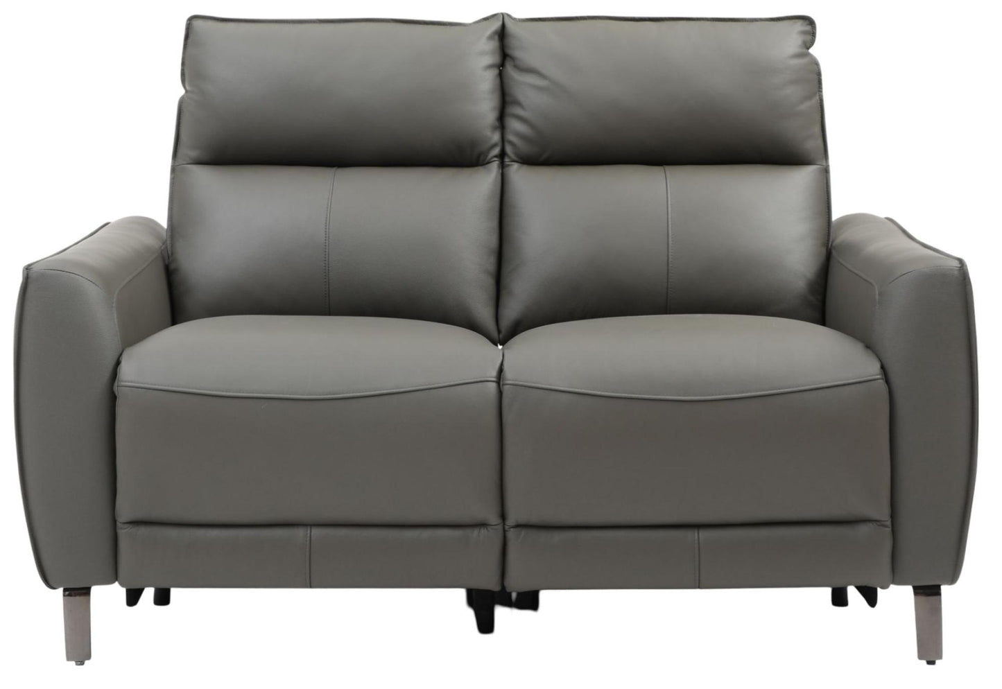 Brooke Grey Leather 2 Seater Electric Recliner Sofa