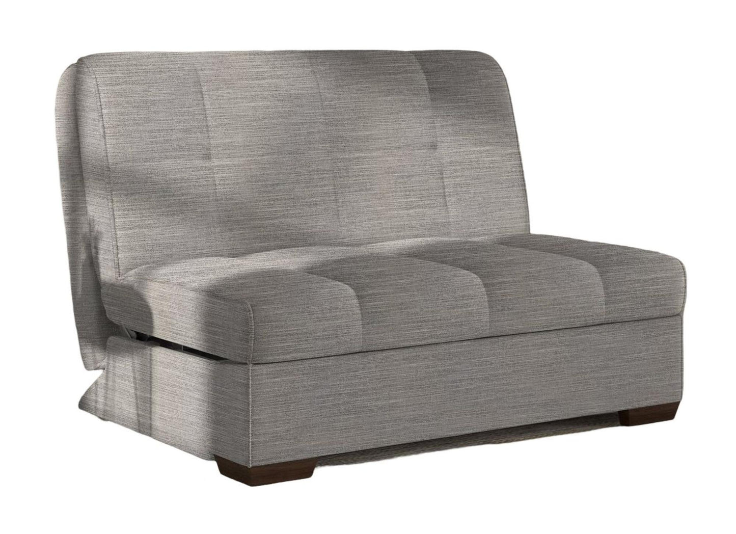 Harper Grey Dalton Steel 2 Seater Fabric Pull Out Sofa Bed