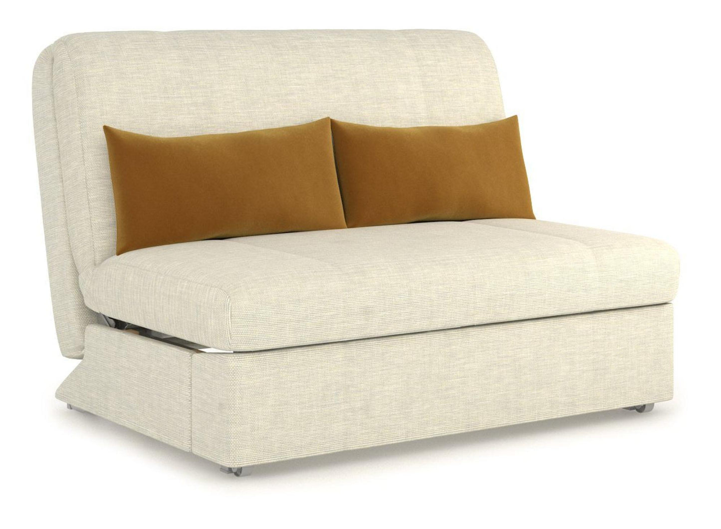 Redford Cream Piero Spring 2 Seater Fabric Pull Out Sofa Bed