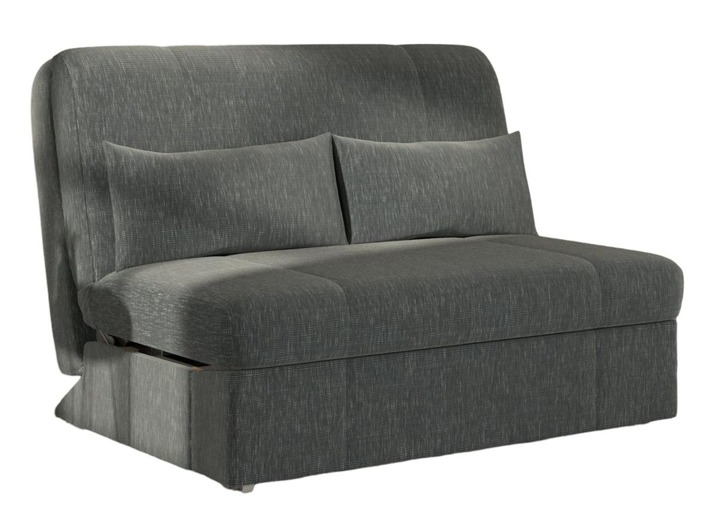 Redford Grey Piero Thunderstorm 2 Seater Fabric Pull Out Sofa Bed