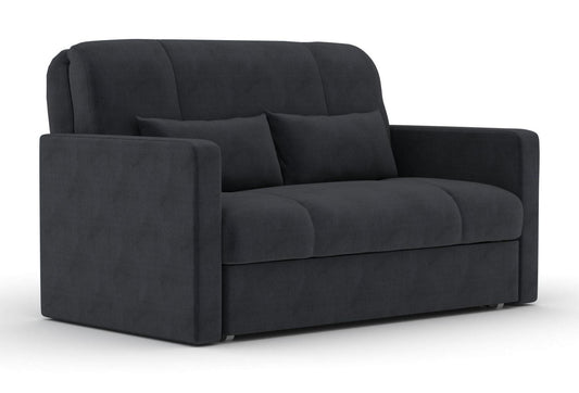 Redford Black Sunningdale Granite 2 Seater Fabric Pull Out with Square Arms Sofa Bed