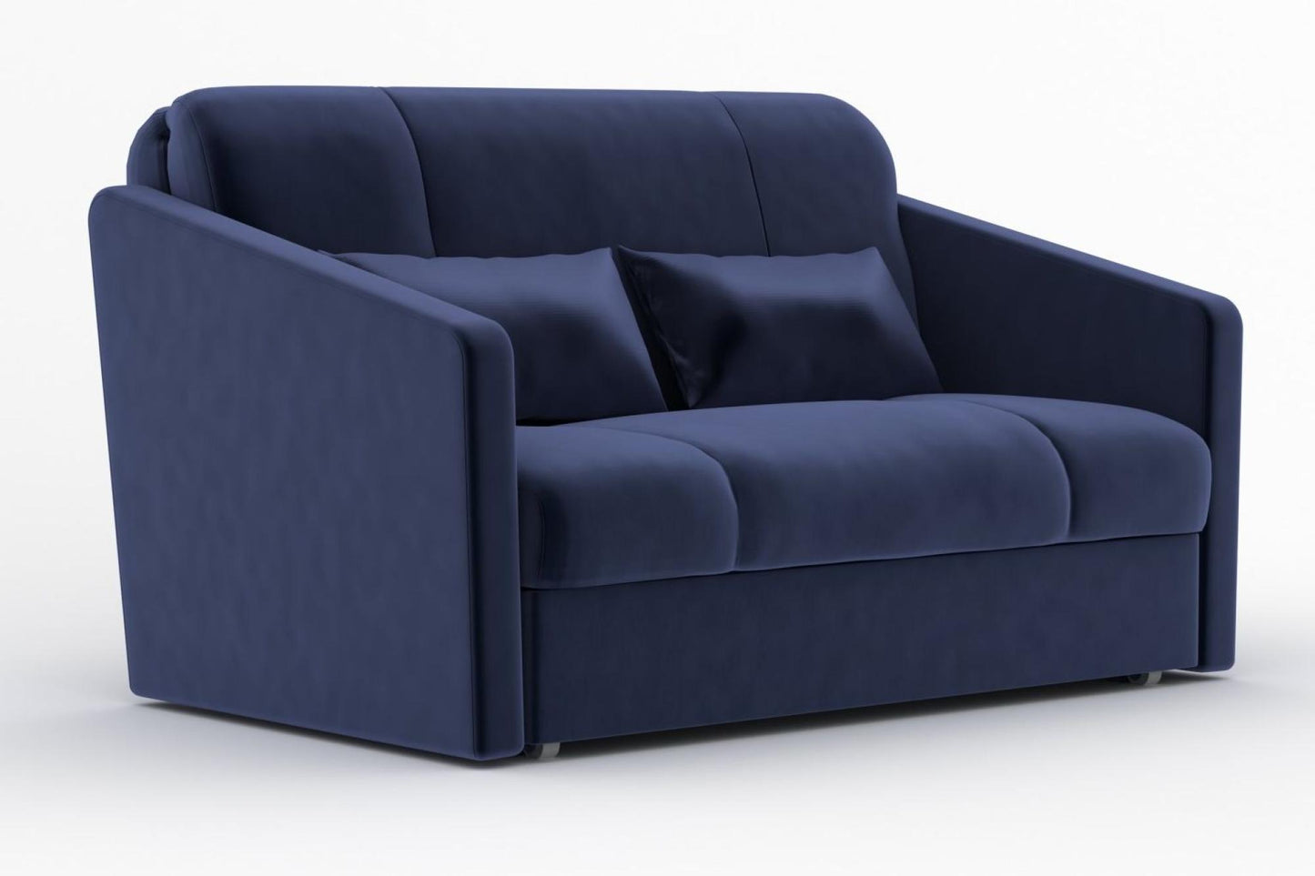 Redford Blue Sunningdale Midninght 2 Seater Fabric Pull Out with Sloped Arms Sofa Bed