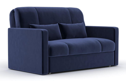 Redford Blue Sunningdale Midninght 2 Seater Fabric Pull Out with Square Arms Sofa Bed