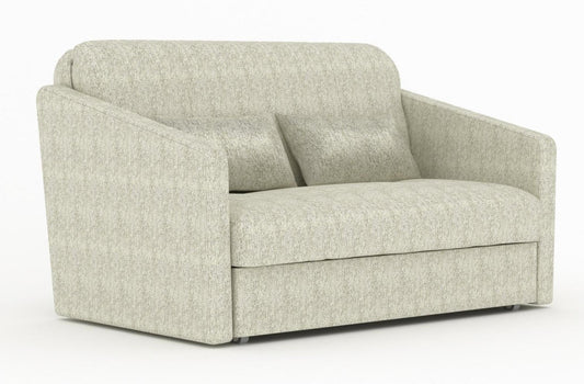 Redford Cream Piero Spring 2 Seater Fabric Pull Out with Sloped Arms Sofa Bed