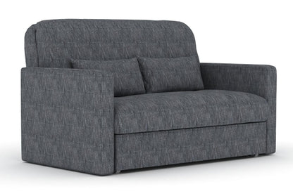 Redford Grey Piero Thunderstorm 2 Seater Fabric Pull Out with Square Arms Sofa Bed