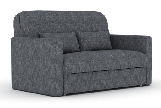 Redford Grey Piero Thunderstorm 2 Seater Fabric Pull Out with Square Arms Sofa Bed