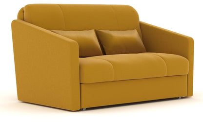 Redford Yellow Sunningdale Saffron 2 Seater Fabric Pull Out with Sloped Arms Sofa Bed