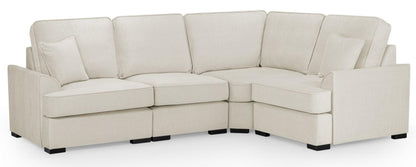 Beige Fabric Universal Corner Sofa for Ultimate Comfort