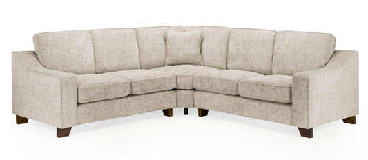 Nebraska Beige Fabric Large Corner Sofa