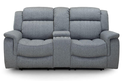 Linden Grey Fabric 2 Seater Recliner Sofa