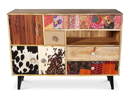 Sorio Multi Coloured 3 Door 4 Drawer Large Sideboard