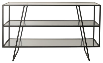 Putney Black Glass 140cm Console Table