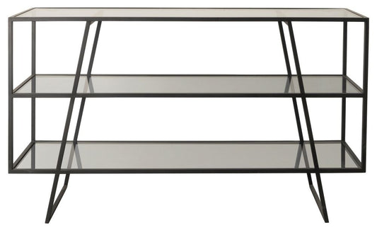 Putney Black Glass 140cm Console Table