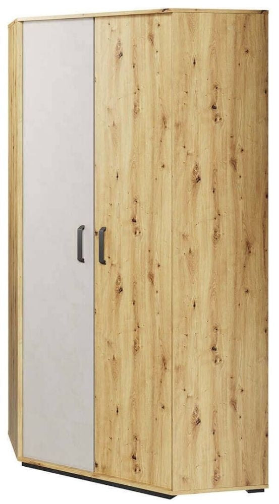 Qubic Oak Corner Wardrobe