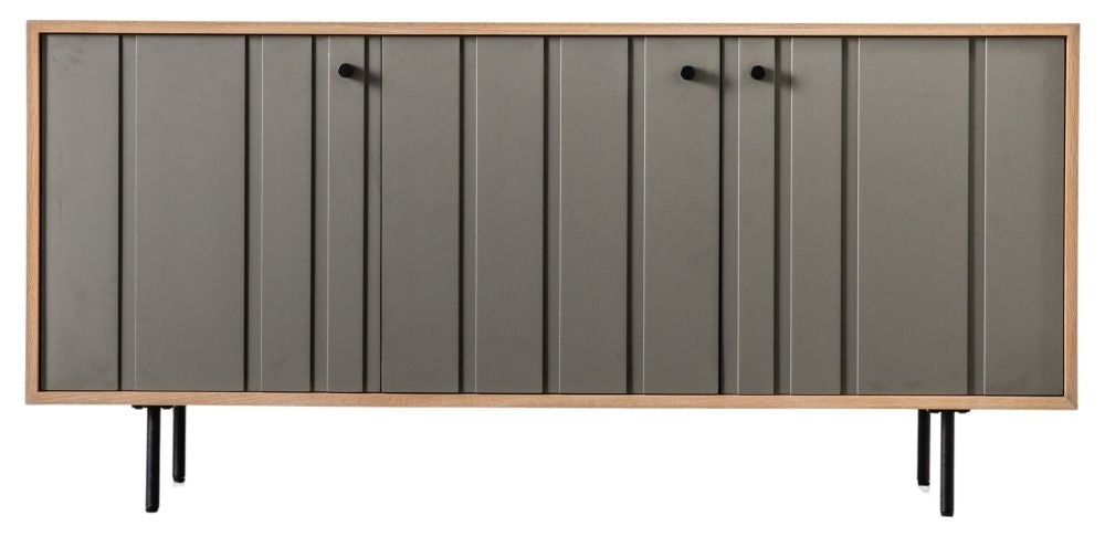 Fuji Oak and Grey 150cm Medium Sideboard - 3 Doors