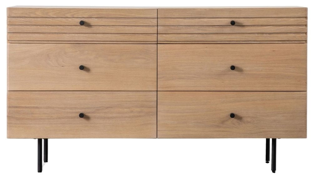 Okayama Japandi Style Oak Chest - 6 Drawers