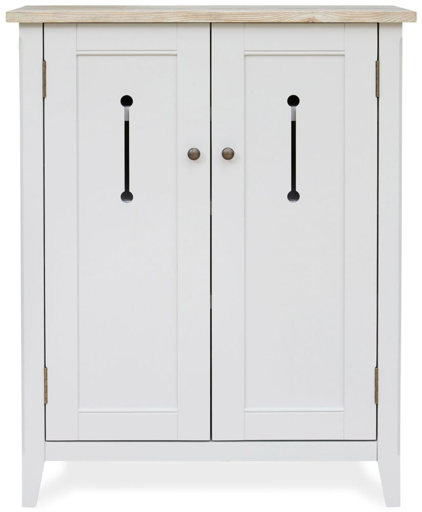 Signature Grey Painted 2 Door Shoe Cupboard