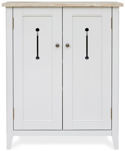 Signature Grey Painted 2 Door Shoe Cupboard