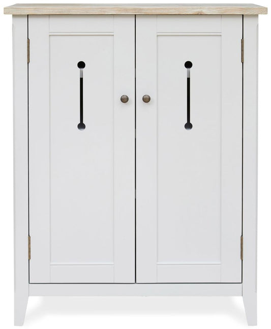 Signature Grey Painted 2 Door Shoe Cupboard