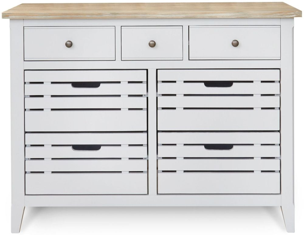 Signature Grey Painted 7 Drawer Sideboard