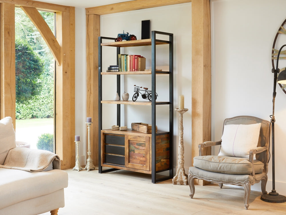 Urban Chic Reclaimed Large Bookcase with Storage