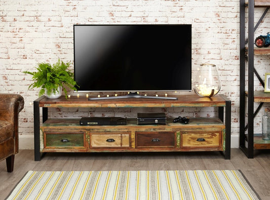 Urban Chic Reclaimed 4 Drawer TV Cabinet