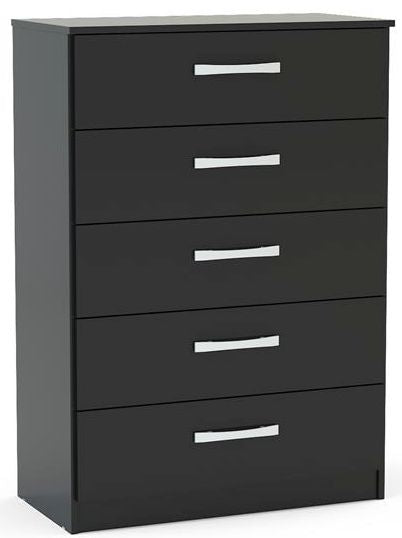 Lynx Black 5 Drawer Chest