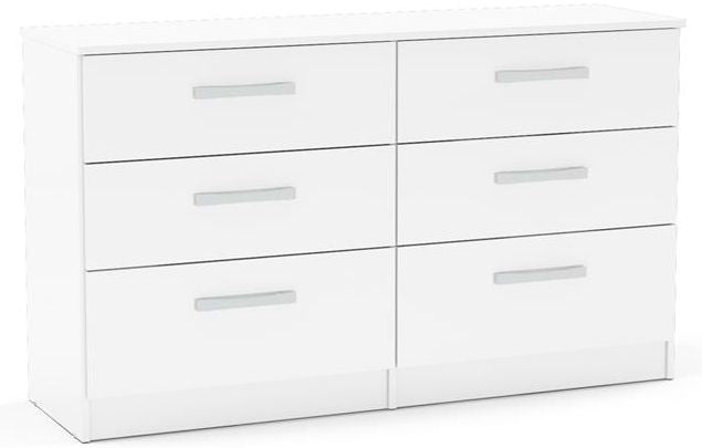 Lynx White 6 Drawer Chest