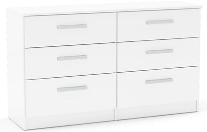 Lynx White 6 Drawer Chest