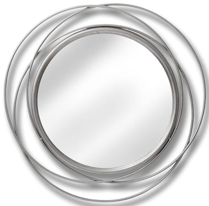 Circled Silver Wall Art Mirror - 80cm x 80cm