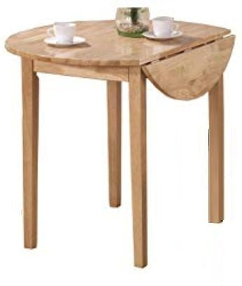 Cologne Light Oak Round Drop Leaf 2 Seater Extending Dining Table