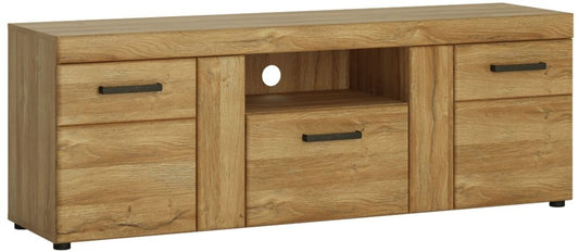 Cortina 2 Door 1 Drawer Tall TV Unit in Grandson Oak