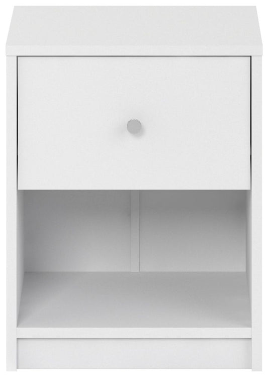 May Bedside 1 Drawer in White