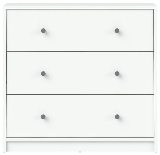 May White Chest of 3 Drawer