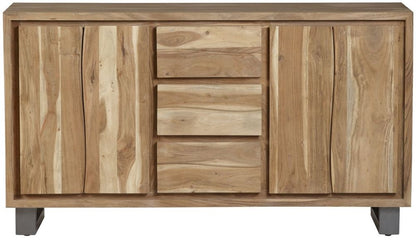 Baltic Live Edge Matt Lacquer 4 door 3 Drawer Large Sideboard