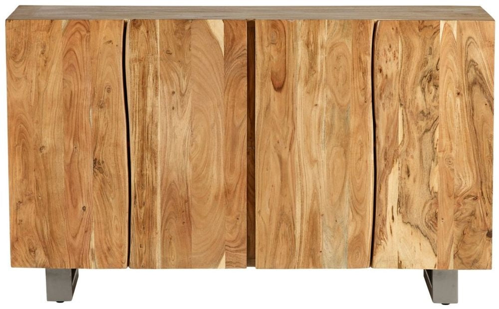 Baltic Live Edge Matt Lacquer 4 Door Sideboard