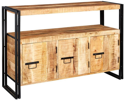 Cosmo Natural 3 Door Industrial Sideboard