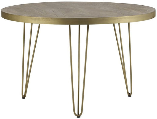 Mango Light Gold Round Dining Table - 4 Seater