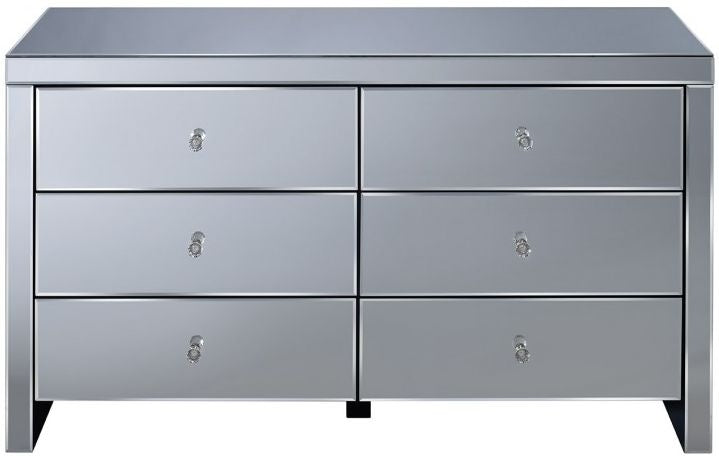 Seville Mirrored 6 Drawer Wide Chest