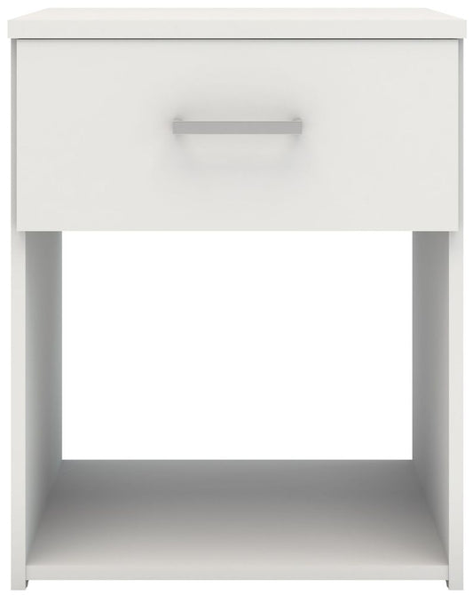 Space Bedside 1 Drawer in White